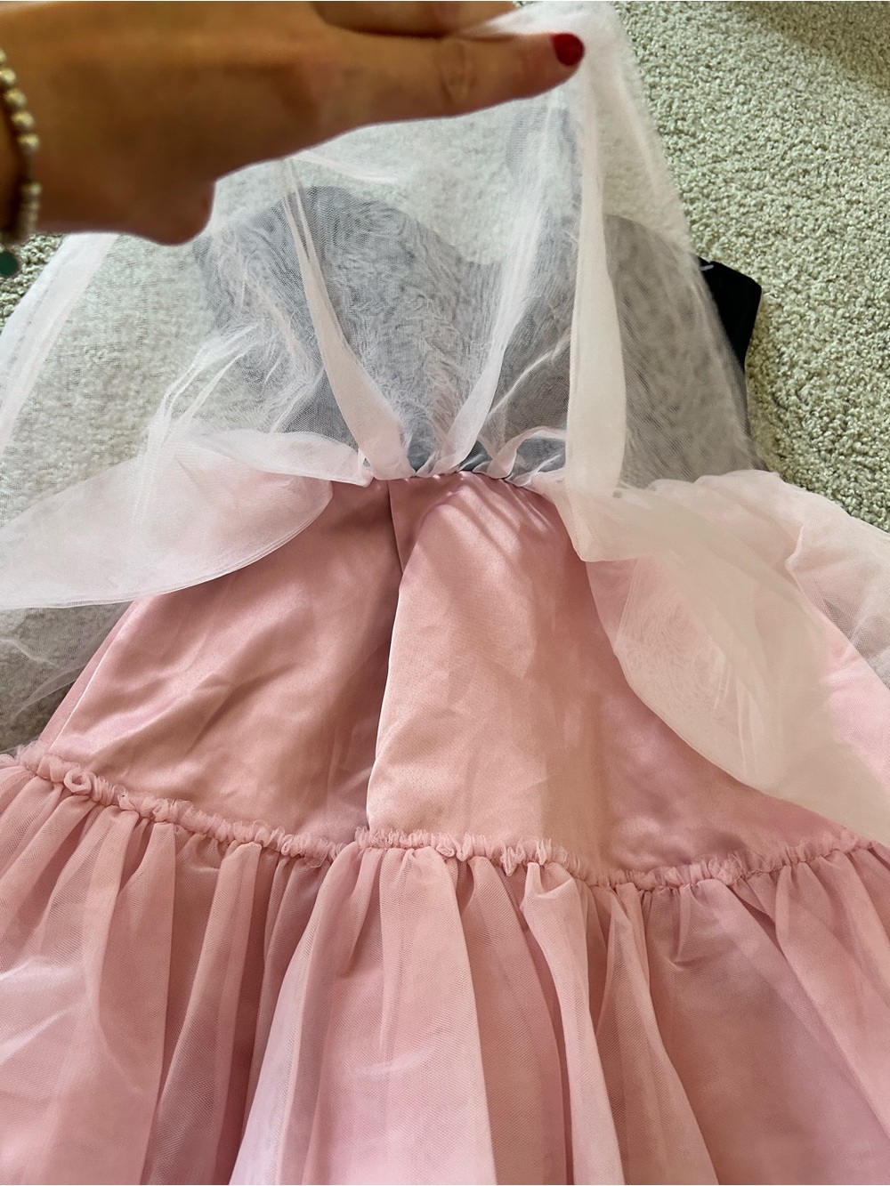 SHEIN Black Bodice Pink Tulle Mini Dress - Picture 6 of 6